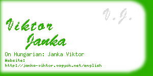 viktor janka business card
